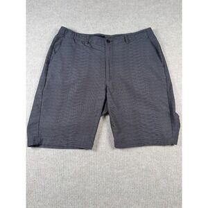 Bolle‎ Men Golf Shorts Charcoal Gray Thin Striped Flat Front Chino Tech Sz 36